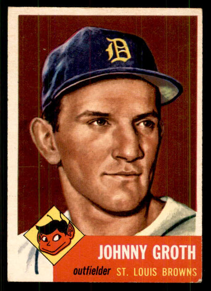 1953 Topps Baseball #036 Johnny Groth Browns EX+/EX-MT 559316