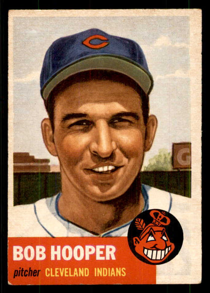 1953 Topps Baseball #084 Bob Hooper Indians EX+/EX-MT 559318