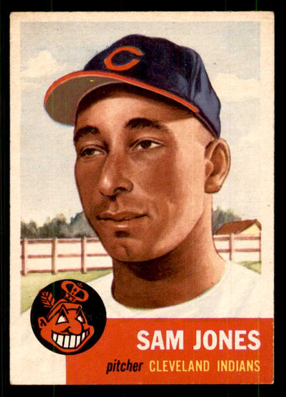 1953 Topps Baseball #006 Sam Jones Indians EX-MT 559320