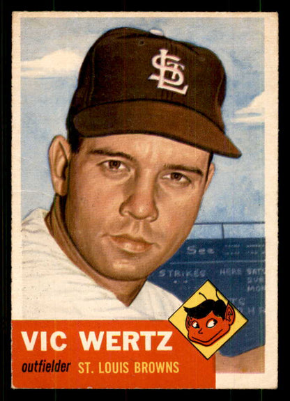1953 Topps Baseball #142 Vic Wertz Browns EX-MT 559321