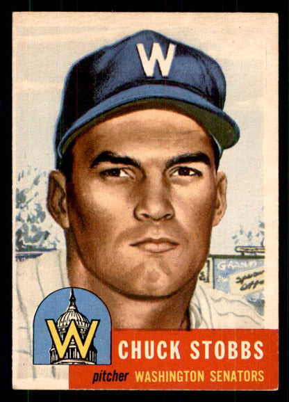 1953 Topps Baseball #089 Chuck Stobbs Senators VG-EX 559322