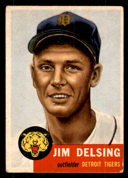 1953 Topps Baseball #239 Jim Delsing Tigers Good 559326