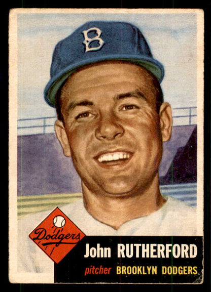 1953 Topps Baseball #137 John Rutherford Dodgers VG-EX 559327
