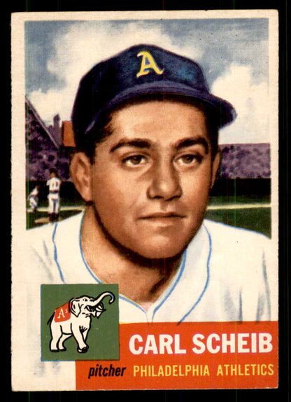 1953 Topps Baseball #057 Carl Scheib A's EX-MT 559331