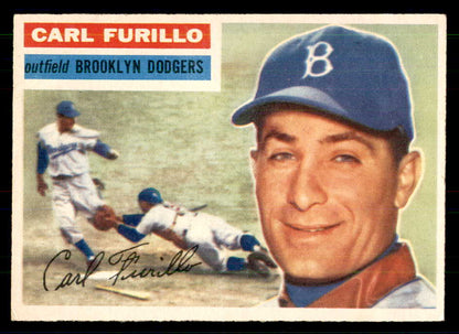 1956 Topps Baseball #190 Carl Furillo Dodgers EX-MT 559338
