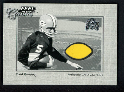 2000 Fleer Classics Feel The Game Paul Hornung Packers Pants Relic 559374