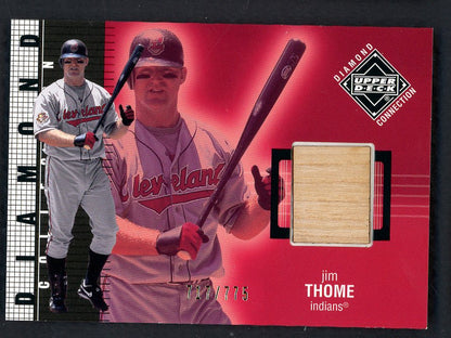 2002 UD Diamond Collection #543 Jim Thome Indians Bat Relic 559376