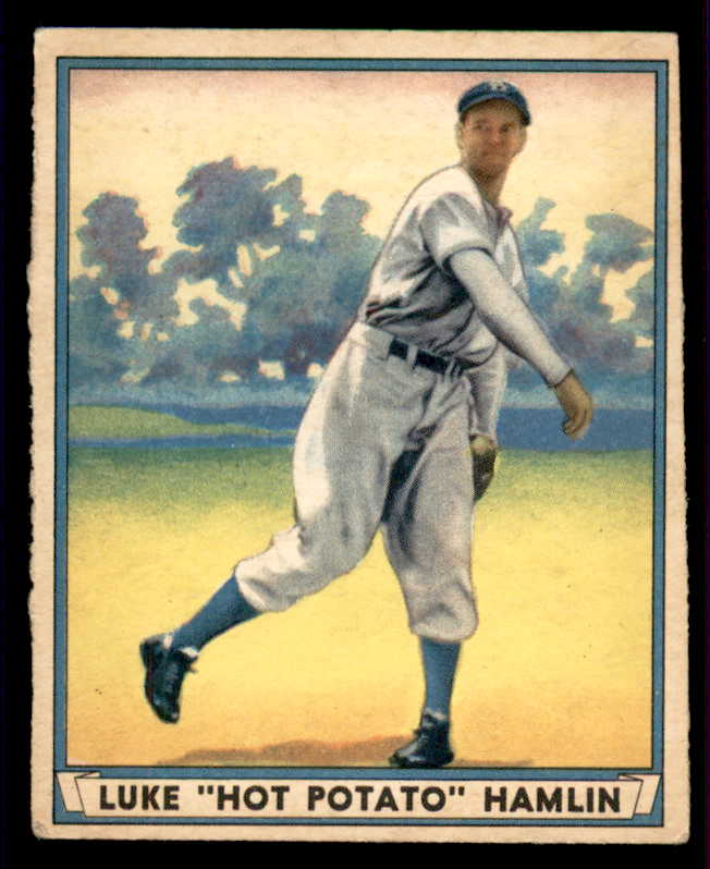 1941 Play Ball #053 Luke Hamlin Dodgers Good trimmed 559514