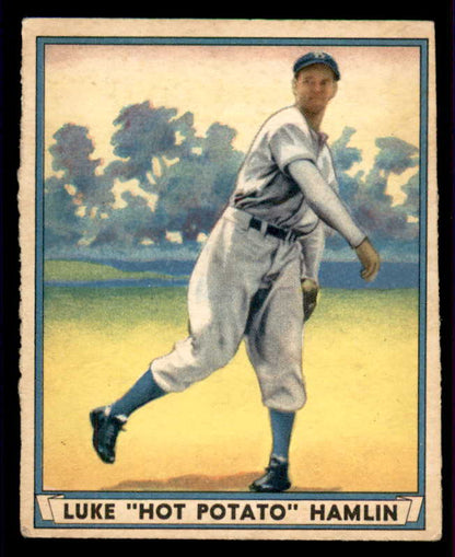 1941 Play Ball #053 Luke Hamlin Dodgers Good trimmed 559514