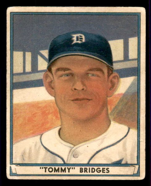 1941 Play Ball #065 Tommy Bridges Tigers VG scuff front 559522