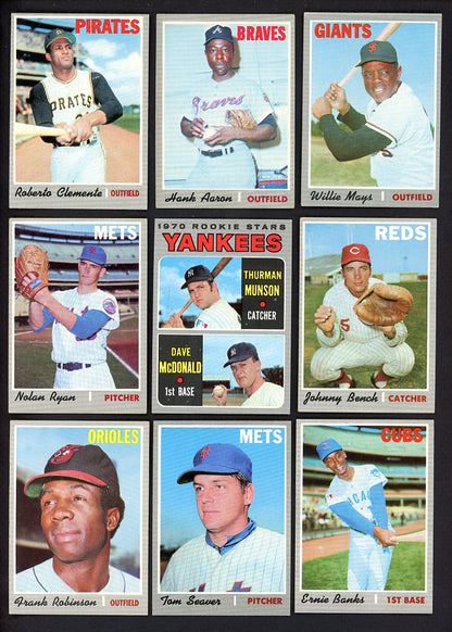 1970 Topps Baseball Complete Set Sharp Ryan Clemente Aaron 559615