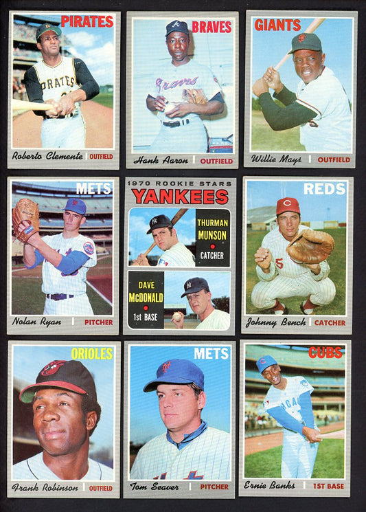 1970 Topps Baseball Complete Set Sharp Ryan Clemente Aaron 559615