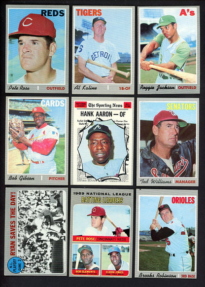 1970 Topps Baseball Complete Set Sharp Ryan Clemente Aaron 559615