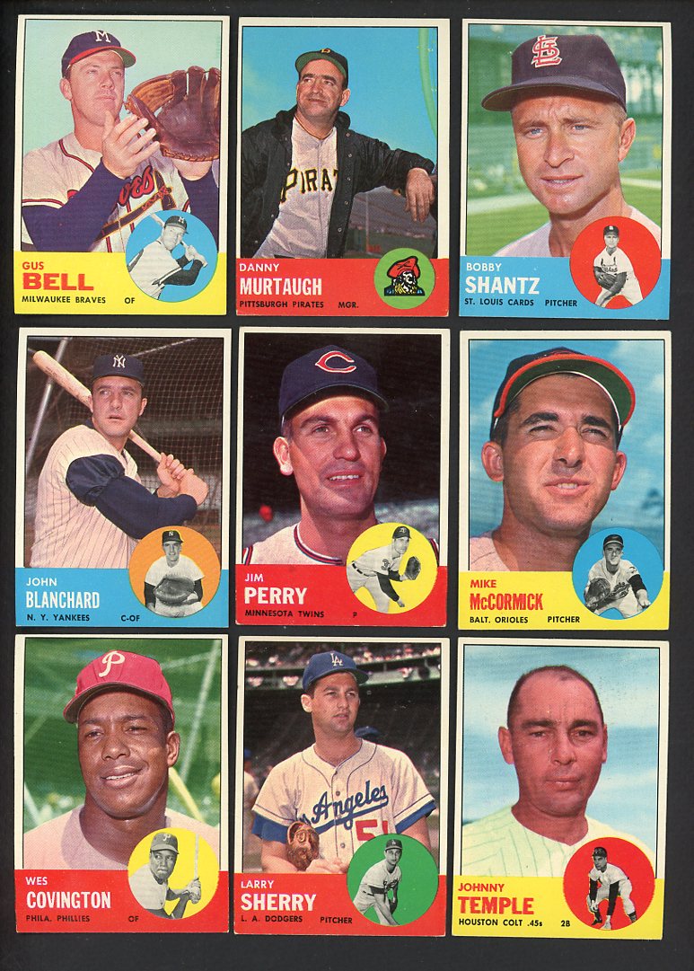 1963 Topps High Numbers Part Set Lot 43 Diff Nice Shantz Perry 559616
