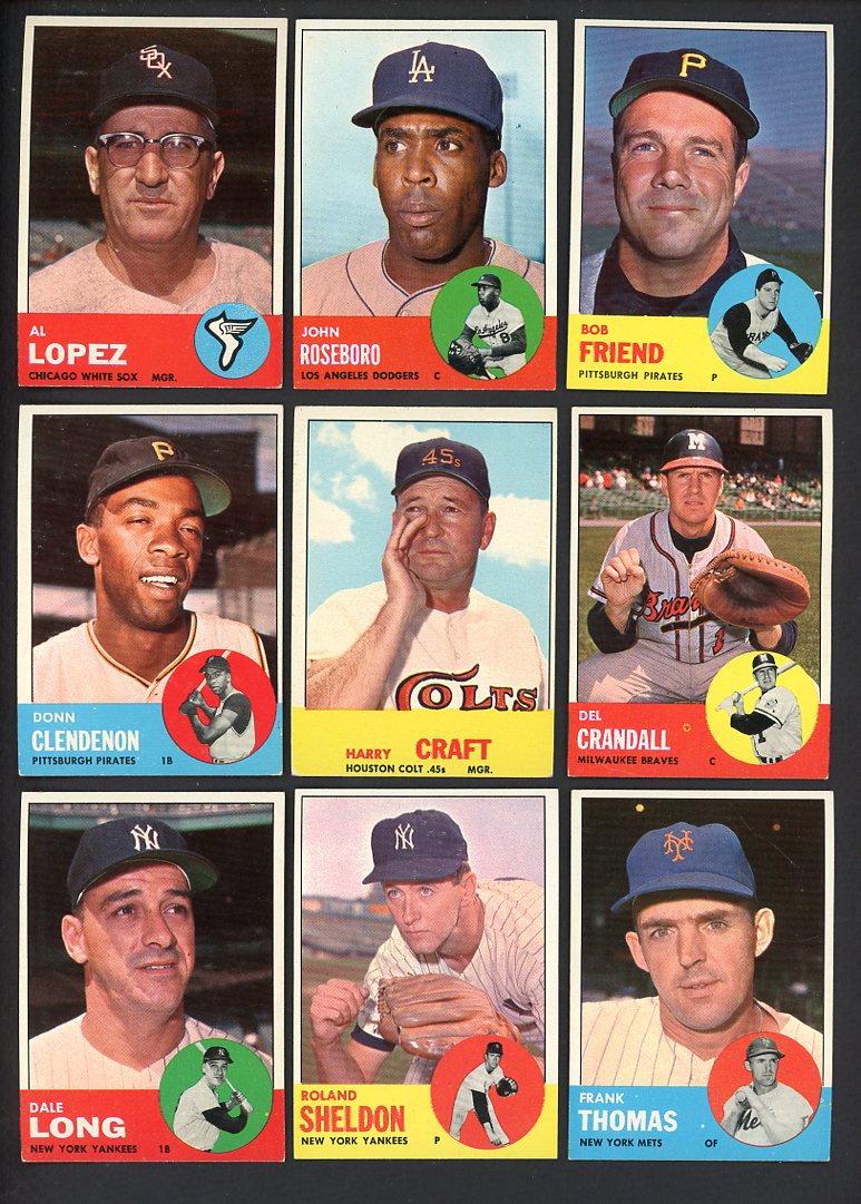 1963 Topps Semi High Numbers Part Set Lot 61 Diff EX+/EX-MT Friend 559617