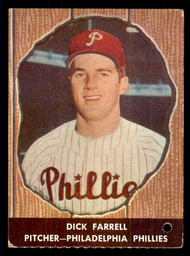 1958 Hires #043 Dick Farrell Phillies FR-GD punch hole No Tab 559691