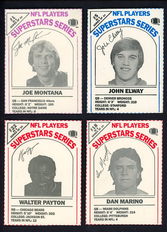 1986 Dairy Pak Football Complete Set Montana Payton 559738