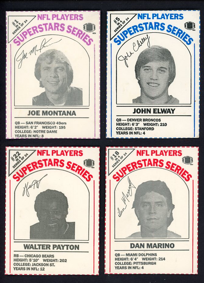1986 Dairy Pak Football Complete Set Montana Payton 559738