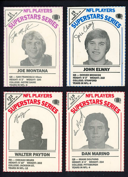 1986 Dairy Pak Football Complete Set Montana Payton 559738