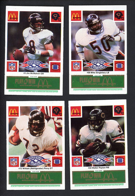 1986 McDonalds Chicago Bears Complete Set Green 559748