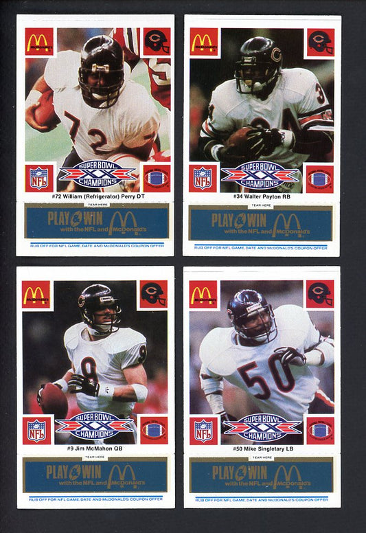 1986 McDonalds Chicago Bears Complete Set Blue 559750