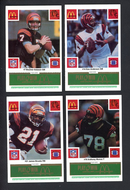 1986 McDonalds Cincinnati Bengals Complete Set Green 559756