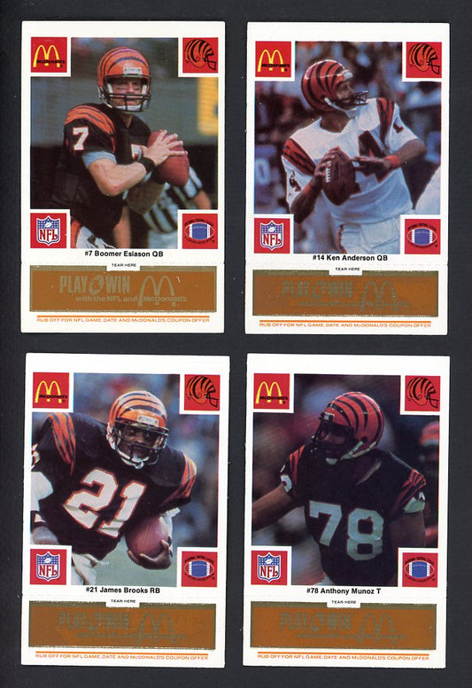 1986 McDonalds Cincinnati Bengals Complete Set Gold 559758