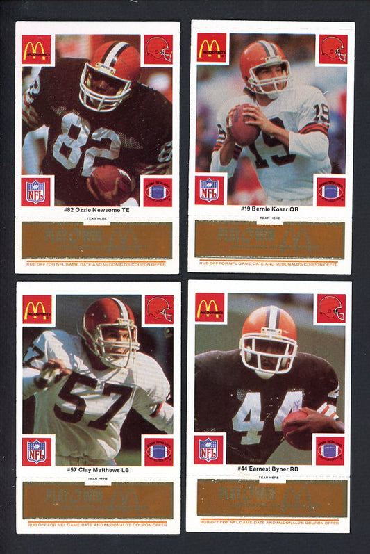 1986 McDonalds Cleveland Browns Complete Set Gold 559761