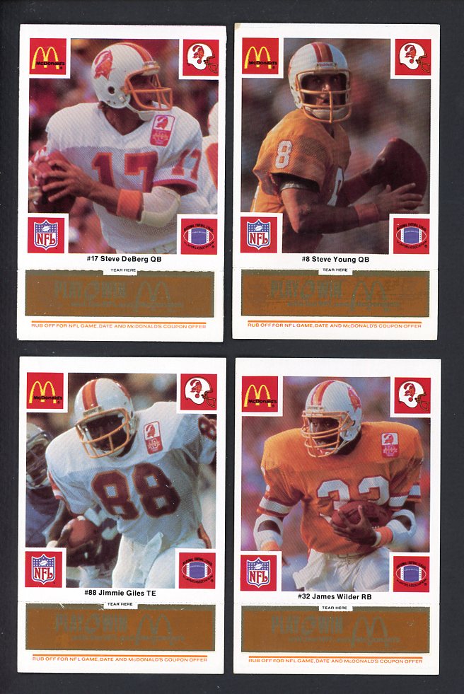 1986 McDonalds Tampa Bay Buccaneers Complete Set Gold 559763