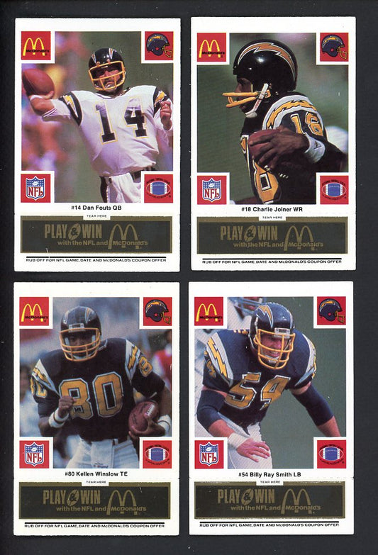 1986 McDonalds San Diego Chargers Complete Set Black 559769