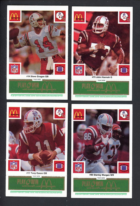 1986 McDonalds New England Patriots Complete Set Green 559789
