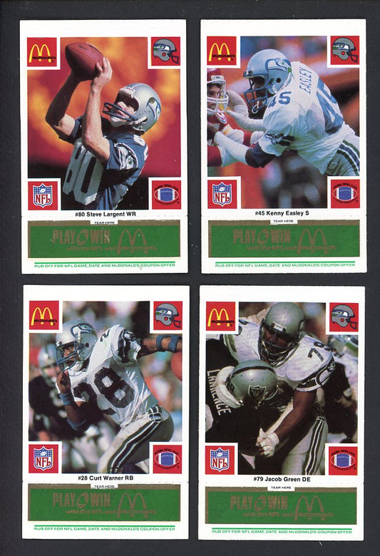 1986 McDonalds Seattle Seahawks Complete Set Green 559804