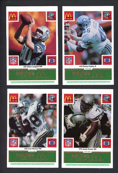 1986 McDonalds Seattle Seahawks Complete Set Green 559804