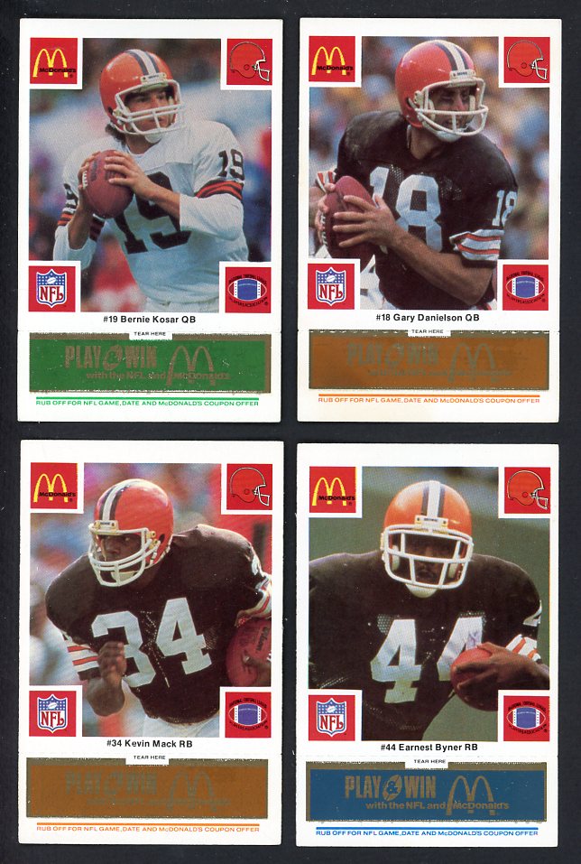 1986 McDonalds Part Set Lot 124 Asst Cleveland Browns 559812