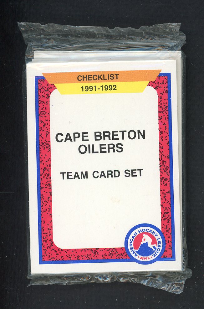 1991 Pro Card Cape Breton Oilers Complete Set 559829