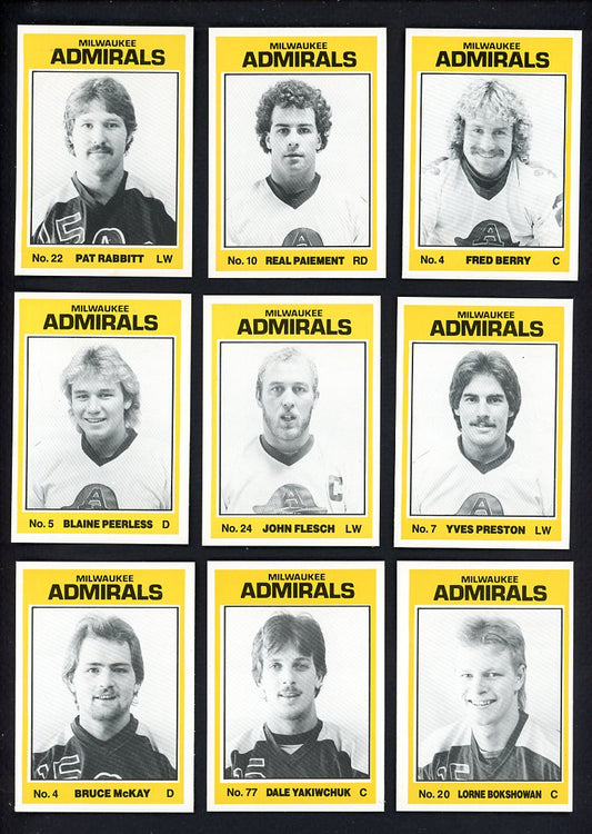 1981 Team Issue Milwaukee Admirals Complete Set 559871