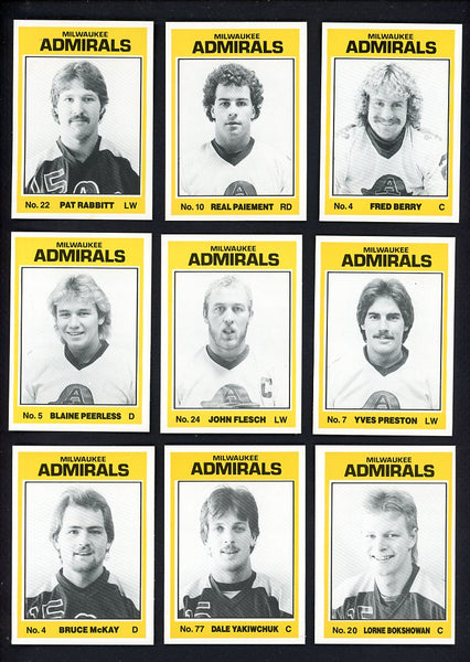 1981 Team Issue Milwaukee Admirals Complete Set 559871