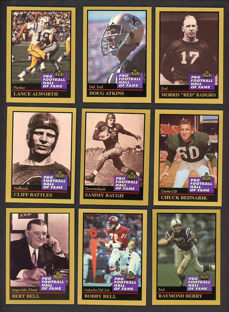 1991 Enor Pro Football Hall Of Fame Complete Set 559895