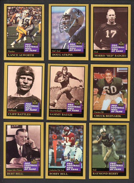 1991 Enor Pro Football Hall Of Fame Complete Set 559895