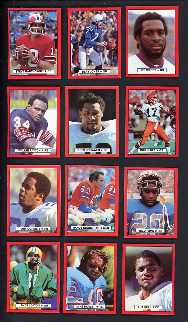 1981 Topps Football Red Border Stickers Complete Set 559903