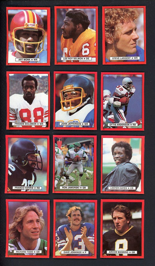 1981 Topps Football Red Border Stickers Complete Set 559904