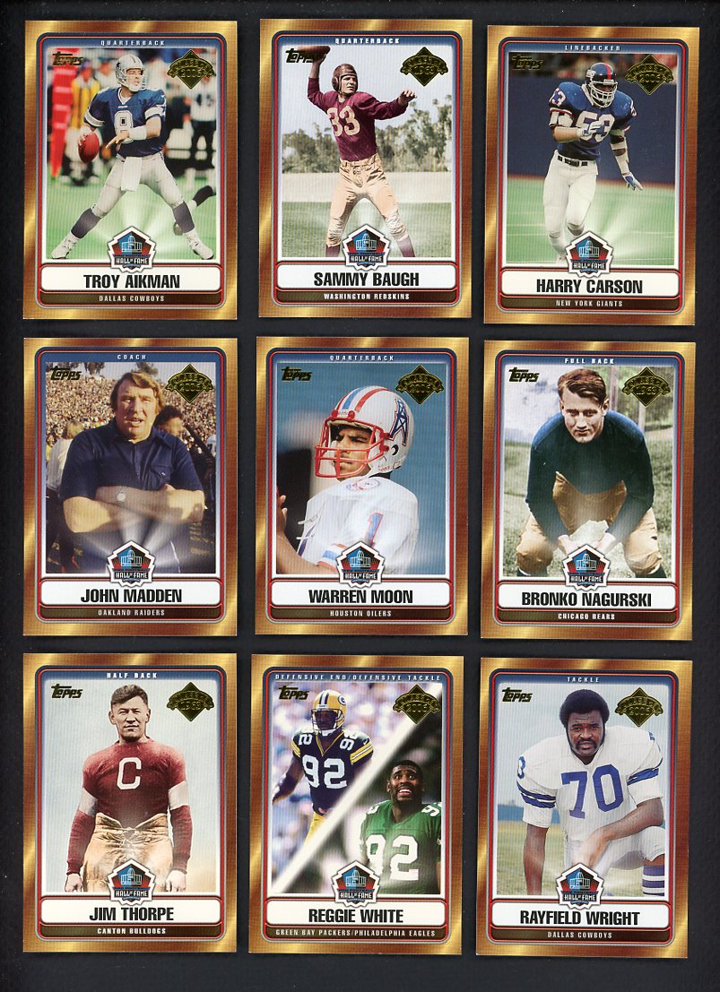 2006 Topps Football Hall Of Fame Tribute Complete Set 559914