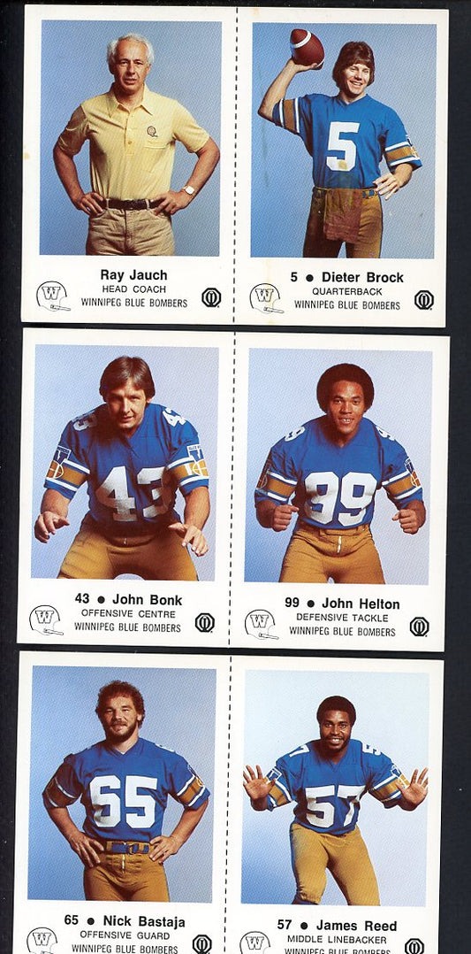 1982 Police Winnipeg Blue Bombers Complete Set 559921