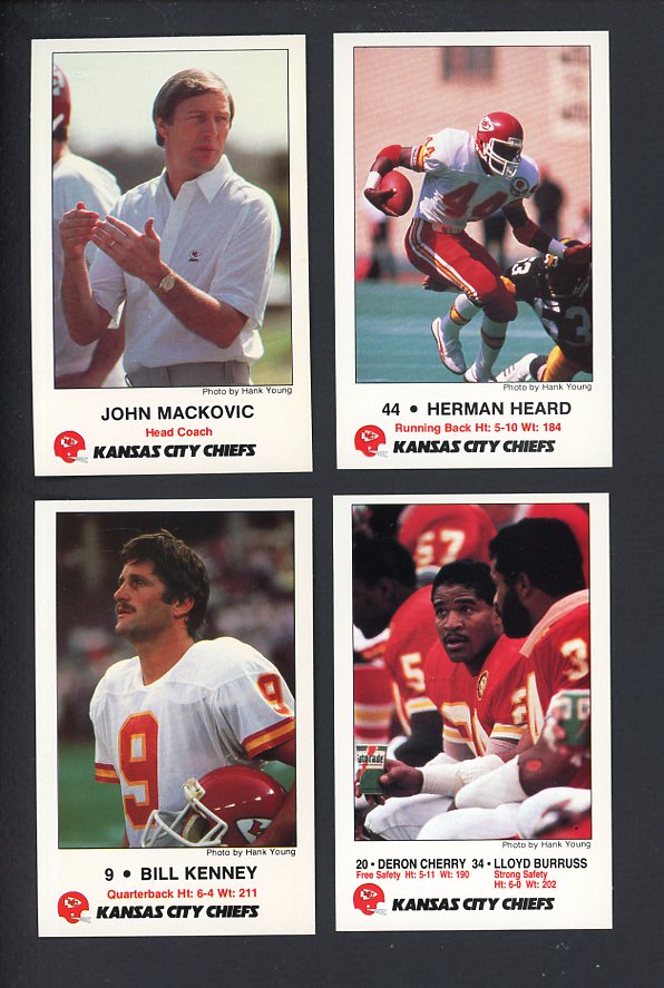 1985 Police Kansas City Chiefs Complete Set 559961