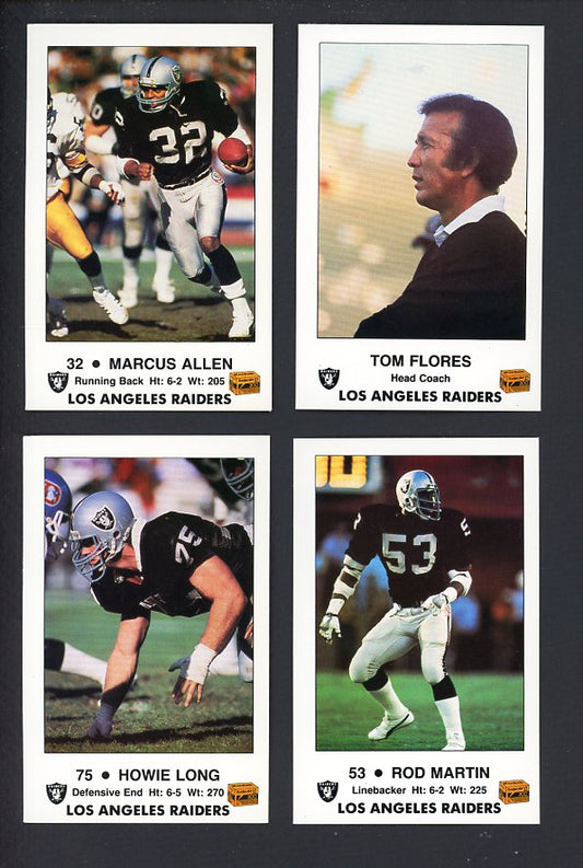 1985 Police Los Angeles Raiders Complete Set 559963