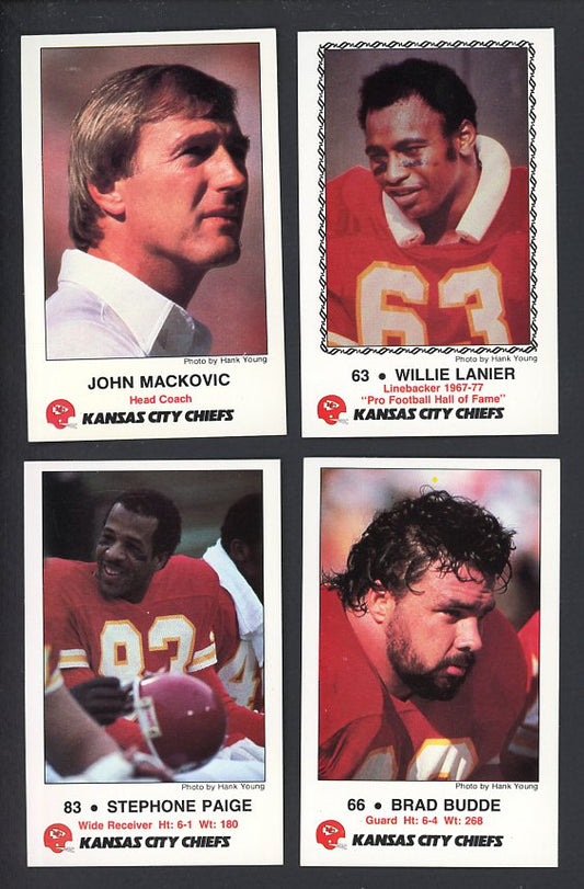 1986 Police Kansas City Chiefs Complete Set 559971