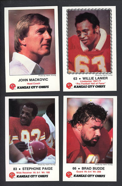 1986 Police Kansas City Chiefs Complete Set 559971