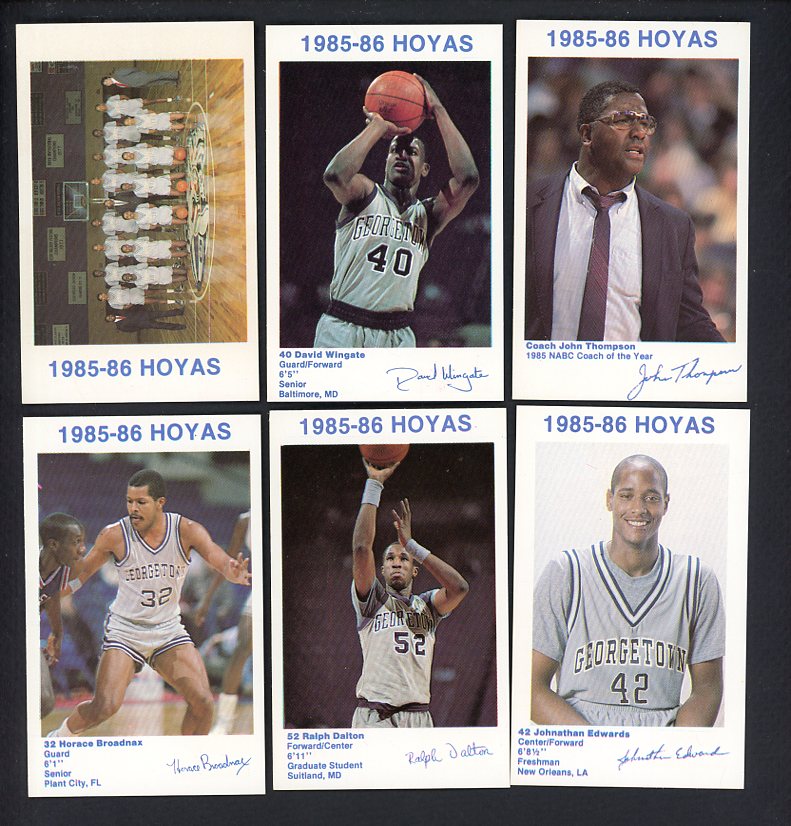 1985 Police Georgetown Hoyas Complete Set 559989