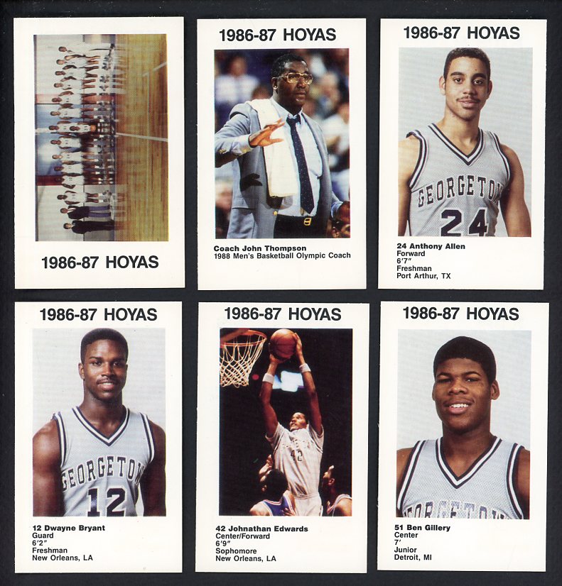 1986 Police Georgetown Hoyas Complete Set 559990