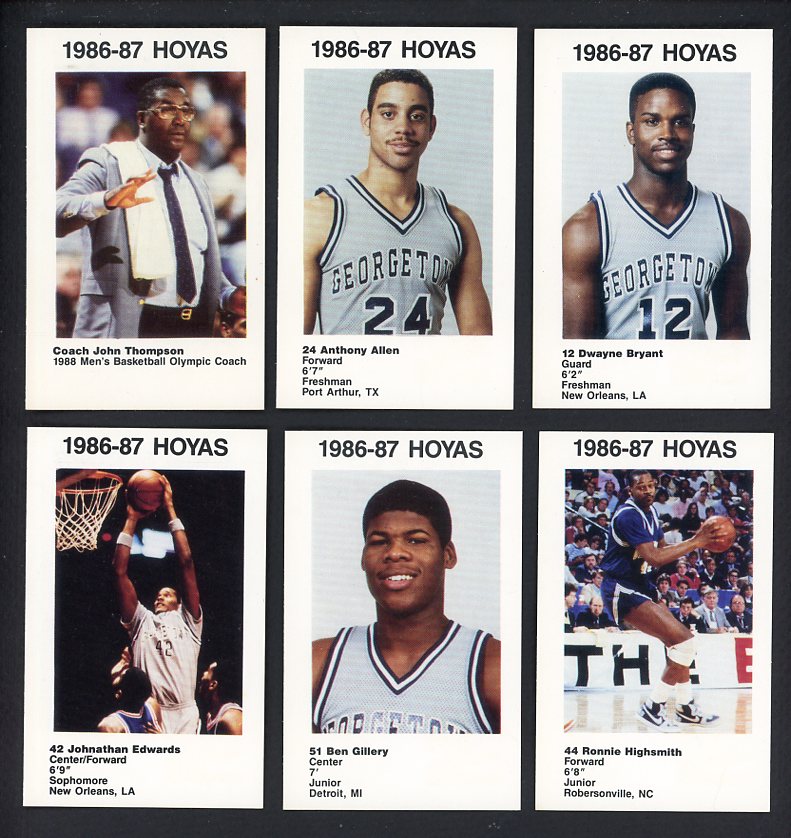 1986 Police Georgetown Hoyas Complete Set 559991